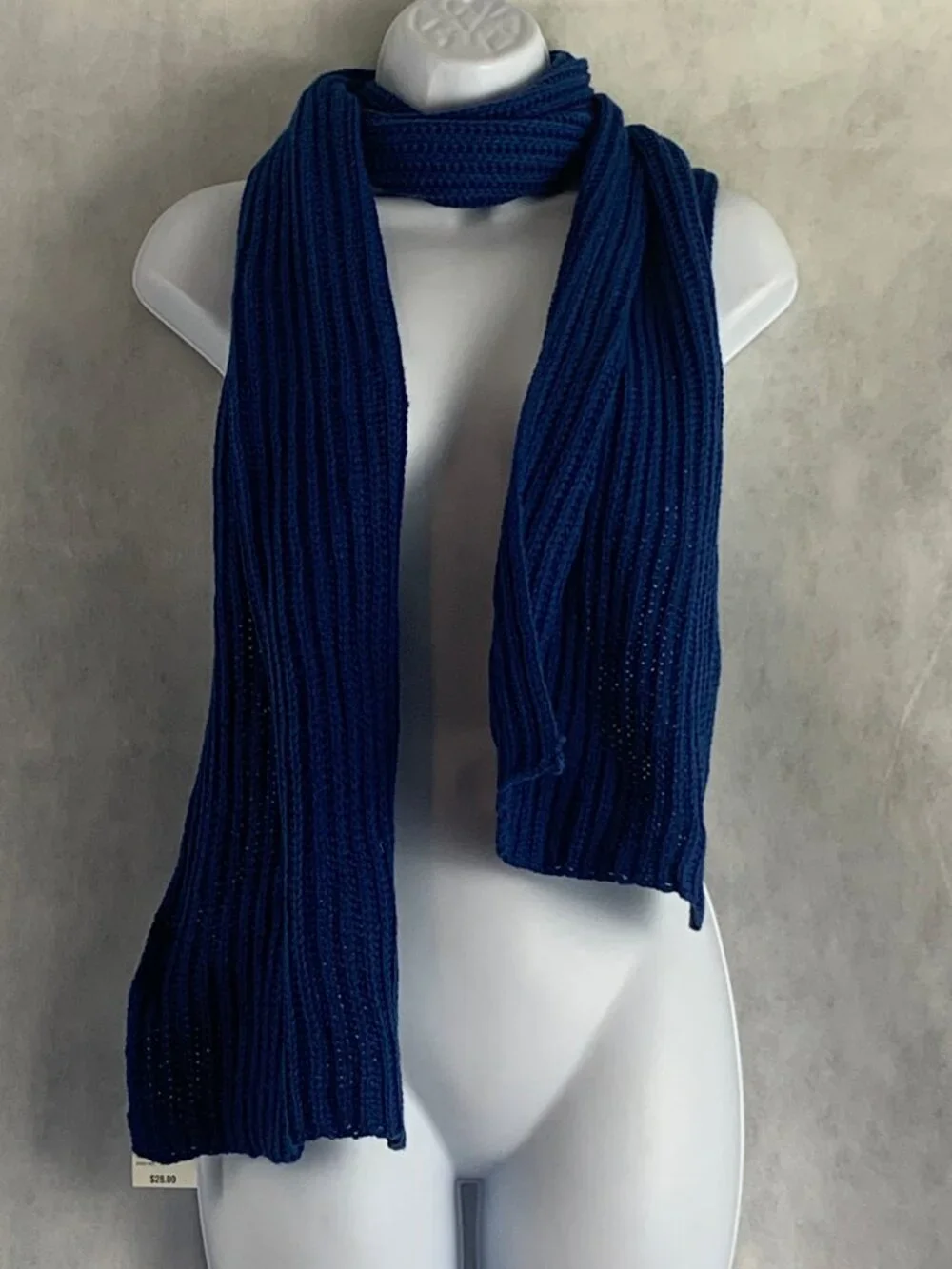 Style & Co. Women's Ribbed Muffler Scarf, Blue, One Size Fits Most